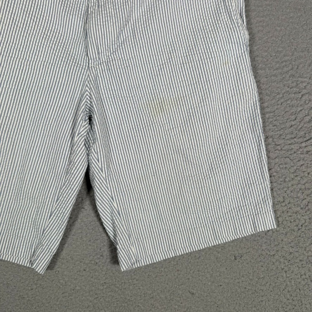 Banana Republic Shorts Mens 31 Blue Striped Seersucker 100% Cotton Casual Preppy - Picture 4 of 12